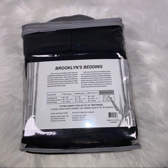 ✨SALE✨King 6pc Black Bedsheets - Picture 4 of 5